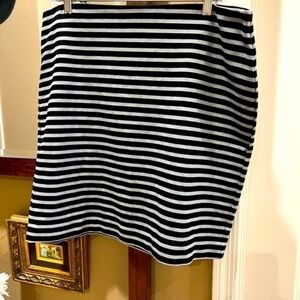 LOFT Summer Striped Mini Skirt Navy/White